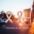 wholesale Rose Gold 925 Sterling Silver Pink Crystal Ribbon Breast Cancer Awareness Stud Earrings-0-1