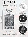 wholesale 925 Sterling Silver St Michael's Medal Pendant Necklaces - Mens Religious Catholic Patron Saint Charm s for Him-0-1