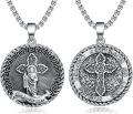 wholesale 925 Sterling Silver St Jude Thaddeus Pendant Cross Hopeless Causes Patron Saint Medal Necklaces Gifts for Men & Women-0-0