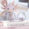 wholesale 925 Sterling Silver Koala Pink Heart Hoop Earrings for Women - Animal Lover Gifts-0-1