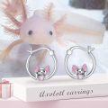 wholesale 925 Sterling Silver Koala Pink Heart Hoop Earrings for Women - Animal Lover Gifts-0-1