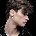 wholesale 925 Sterling Silver Spiked Cufflink Earrings Wholesale Black-0-13