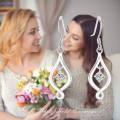 wholesale 10k Gold Elegant Lab Diamond Drop Earrings-0-15