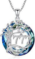 wholesale Sterling Silver Tree of Life Angel Number Necklace Numerology Jewelry Gift-0-5