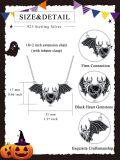 wholesale 925 Sterling Silver Gothic Heart Bats Pendant Necklace Halloween Gifts for Women Girls-0-5