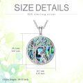 wholesale Sterling Silver Crystal Abalone Shell Animal Pendant Tree of Life Necklace-0-33