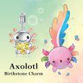 wholesale 925 Sterling Silver Axolotl Charm with Citrine Birthstone for Bracelets Jewelry Making Gifts for Women-0-1