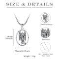 wholesale 925 Sterling Silver Saint Uriel Angel Pendant Necklace  Catholic Medal Protection Jewelry for Women Men Gift 45cm Chain Length-0-5