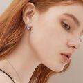 wholesale 925 Sterling Silver Egyptian Anubis Ankh Oxidized Hoop Earrings-0-1