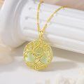 wholesale 925 Sterling Silver Tree Of Life Pendant Necklace Wholesale With Green Gemstone-0-79