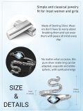 wholesale 925 Sterling Silver Adjustable Snake Band Ring Jewelry Gift for Women-0-4
