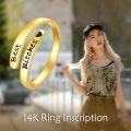 wholesale 14K Solid Gold Adjustable Open Ring Inspirational Jewelry Gift for Women Men-0-5