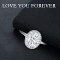 wholesale Gold 10k Moissanite 1ct Oval Halo Ring for Women Engagement Wedding-0-4