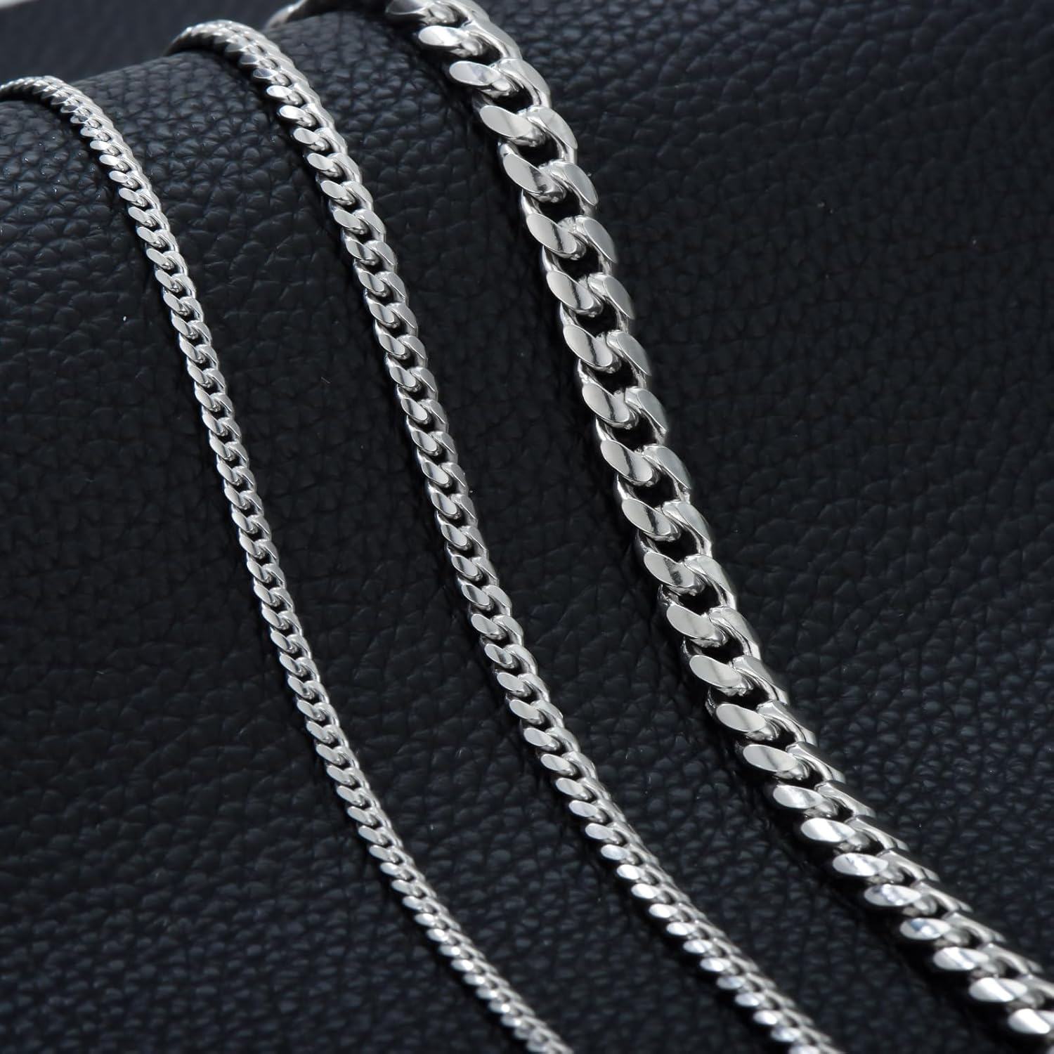 925 Sterling Silver Cuban Link Chain Bracelet for Men/Women - 3/4/7 mm Widths with Lobster Claw Closure (Length: 7-9 inches)-0-3