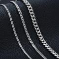wholesale Sterling Silver Cuban Link Chain Bracelet for Men Women 3mm 4mm 7mm Lobster Clasp 7 9 Inch-0-3