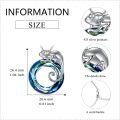 wholesale 925 Sterling Silver Blue Swarovski Crystal Chameleon Pendant Necklace for Women-0-1