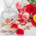 TOUPOP Sterling Silver Rose Infinity Heart Pendant Necklace For Women Girls Gifts-0-3