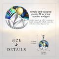 wholesale 925 Sterling Silver Abalone Shell Origami Mountain Pendant Necklace for Women-0-4