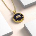 wholesale 14k Gold Plated Blue Sandstone Zodiac Necklace 12 Constellation Pendant for Women-0-48