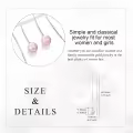 wholesale 925 Sterling Silver Pink Pearl Long Chain Threader Dangle Earrings Wholesale-0-4