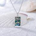 wholesale 925 Sterling Silver Evil Eye Pendant with Abalone Shell and Sapphire Crystal - Gothic  for Her Him-0-1