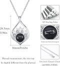 wholesale 925 Sterling Silver Black Cat's Eye & Zircon Lotus Pendant Necklace, 18+2 Chain, 24.5x16mm-0-1