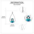 wholesale 925 Sterling Silver Teardrop Owl Earrings-0-4