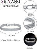 wholesale Sterling Silver Mesh Chain Bracelet – Classic Italian Style, Hypoallergenic, Gift Boxed-0-1