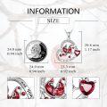 wholesale 925 Sterling Silver Red Bird and Heart Pendant Necklace for Women Girls Gifts-0-3