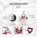 wholesale 925 Sterling Silver Red Bird and Heart Pendant Necklace for Women Girls Gifts-0-3