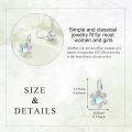 wholesale 925 Sterling Silver Opal Daisy Flower Leverback Dangle Hoop Earrings  for Women-0-4