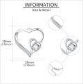 wholesale 925 Sterling Silver Heart-Shaped Pendant with Cubic Zirconia Necklace for Women-0-4