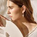 wholesale 925 Sterling Silver Infinity Angel Wing Cross Drop Earrings for Women Christian Faith  Ideas-0-4