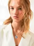 TOUPOP Sterling Silver Crystal Hummingbird Cardinal Owl Necklace-0-3