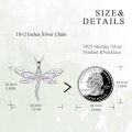 wholesale 925 Sterling Silver Opal Dragonfly Pendant Necklace for Women Nature Lovers' Gift-0-1