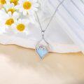 wholesale 925 Sterling Silver Mountain Shape White and Blue Opal Pendant Necklace for Nature Enthusiasts-0-2