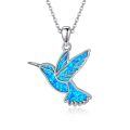 wholesale 925 Sterling Silver Hummingbird Necklace Wholesale Turquoise Inlay-0-27