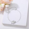 wholesale 925 Sterling Silver & Daisy Star of David Bracelet - Jewish Symbol of Hope & Love - Adjustable 7+2 Chain - Elegant Gift for Daily Wear-0-1