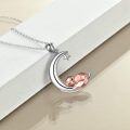 wholesale 925 Sterling Silver Origami Fox Pendant with Star and Crescent Moon Charm Necklace for Women Mother's Day Gift-0-3