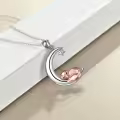 wholesale 925 Sterling Silver Origami Fox Pendant with Star and Crescent Moon Charm Necklace for Women Mother's Day Gift-0-3