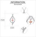 wholesale 925 Sterling Silver Ballerina Pendant Necklace with Rose Gold Accents and Cubic Zirconia Stones-0-3