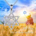 wholesale 925 Sterling Silver Star of David Pendant Necklace - Jewish Jewelry for Men & Women-0-2