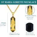 wholesale 925 Sterling Silver Gold Plated Virgin Mary Pendant Necklace-0-5