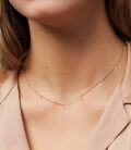 wholesale 18K Gold Plated Sterling Silver Dainty Disc Chain Choker Necklace for Women-0-7