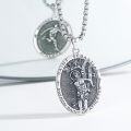 wholesale 925 Sterling Silver Basketball Athlete Protection Saint Sebastian Medal Pendant Necklace for Men-0-1