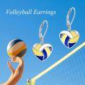 wholesale 925 Sterling Silver Heart-Shaped Volleyball Dangle Earrings for Women's Sport Lovers Gift-0-5