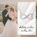wholesale 925 Sterling Silver Rose Gold Heart Infinity Love Pendant Necklace-0-2