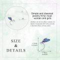wholesale 925 Sterling Silver Blue Enamel Dragonfly Stud Earrings for Women Girls  4cm Long-0-3