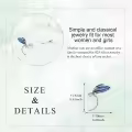 wholesale 925 Sterling Silver Blue Enamel Dragonfly Stud Earrings Wholesale for Women Girls  4cm Long-0-3