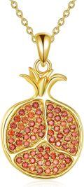 wholesale 925 Sterling Silver Red Enamel Flower & Leaf Design Fruit Charm Pendant for Women's s-0-1